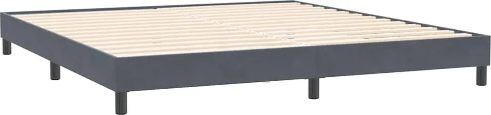 vidaXL Cadru de pat fără saltea Gri închis 200x220 cm catifea
