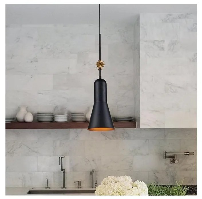 Lustră pe cablu Elstead ETOILE-P-M-MB ETOILE 1xE27/60W/230V d. 17,8 cm negru