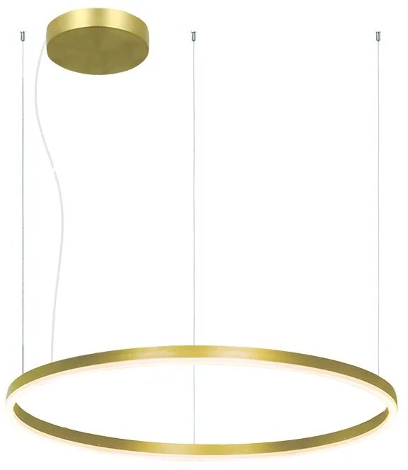 Lustra LED design modern circular ROTUNDA 60cm, auriu mat