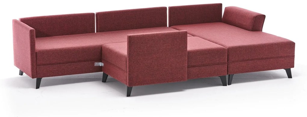 Canapea extensibilă de colț Eris - Claret Red