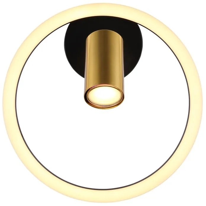 Aplica LED cu spot design modern Marrie negru, alama
