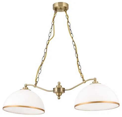 Lustră pe lanț Orion HL 6-1810/2 OLD LAMP 2xE27/40W/230V alb/bronz
