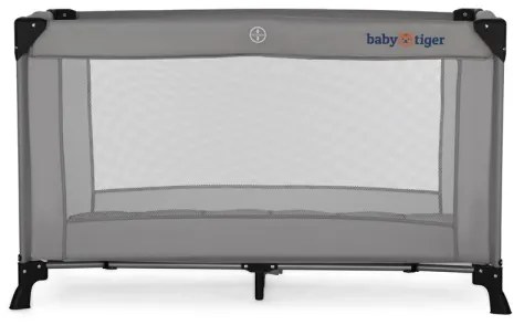 Pătuț de voiaj Baby Tiger VIKI gri KINDERKRAFT