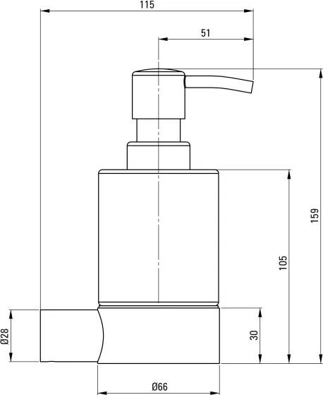 Round Dozator de săpun - montare pe perete Finisaj: Auriu periat ADR_R421