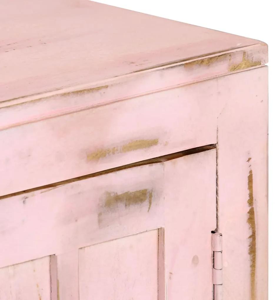 Servanta, roz deschis, 110 x 35 x 70 cm, lemn masiv de mango 1, Roz deschis