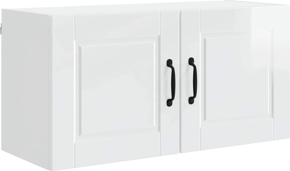 vidaXL Dulap de bucătărie Alb lucios 80 x 31 x 40 cm Lemn compozit