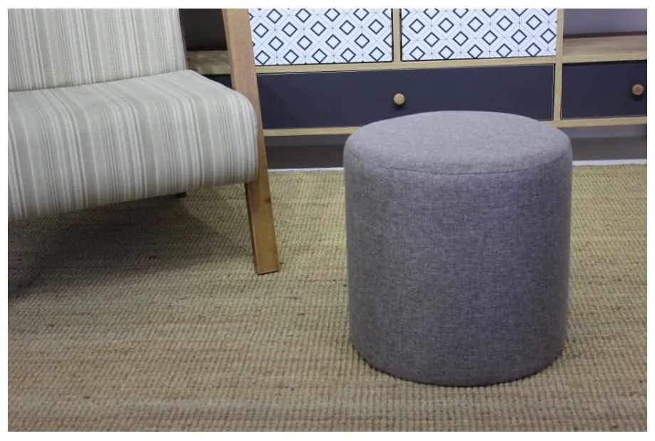 Taburet gri Silindir – Balcab Home