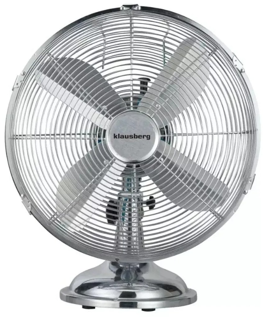 Ventilator metalic pentru birou 30 cm Klausberg KB7537, argintiu