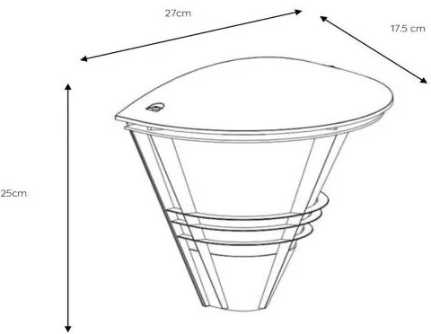 Lucide 11812/01/31 - Aplica perete exterior LIVIA 1xE27/60W/230V