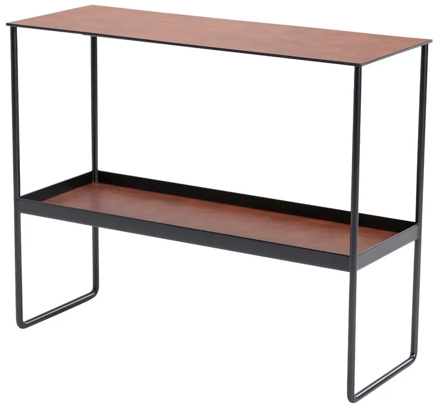 Masă consolă maro coniac din metal 29x78 cm Bull – LIND DNA