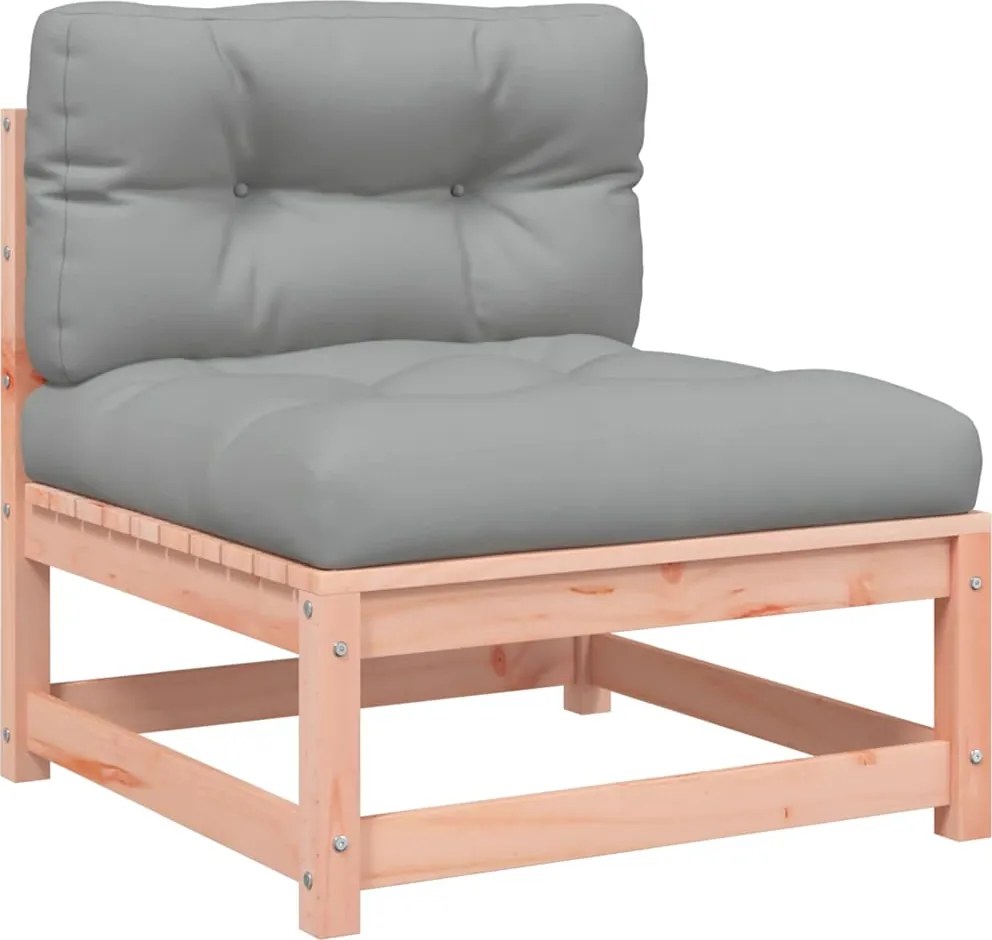vidaXL Canapea de grădină fără cotiere, cu perne, lemn masiv douglas