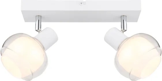 Globo 54309-2W - Spot orientabil TOKKI 2xE14/40W/230V alb