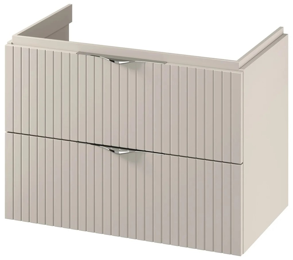 Dulap baie suspendat 80 cm pentru lavoar, casmir mat, MDF, Cersanit Tirso 800x450 mm, Casmir mat