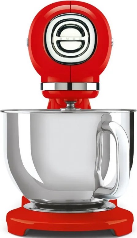 Mixer planetar SMEG SMF03RDEU, 800 W, 4,8 l, 10 viteze, Functie de pornire treptata, Rosu