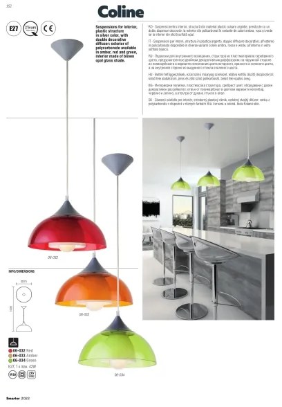 Redo 06-032 - Lustră pe cablu COLINE 1xE27/42W/230V