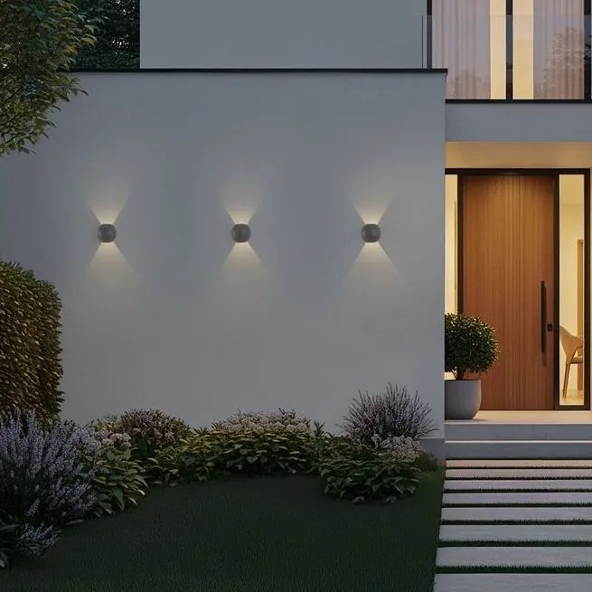 Aplica LED ambientala exterior IP65 SIMENTI Black Sandstone