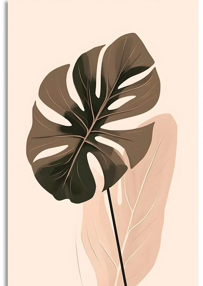 Tablou forme abstracte botanice de monstru