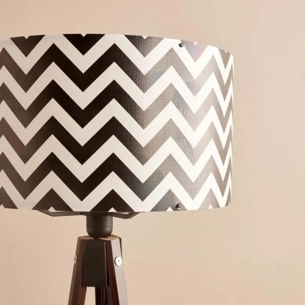 Lampă de podea AYD, 1xE27/40W/230V, maro/negru/alb