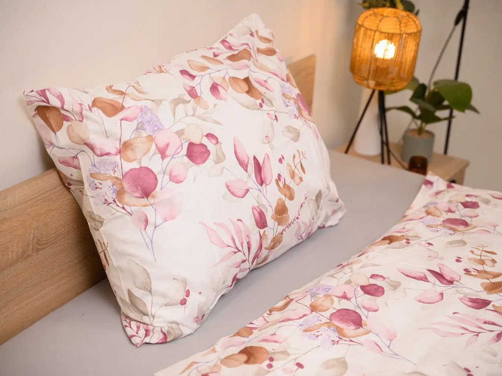 Lenjerie de pat din microfibra FLORANY albă Dimensiune lenjerie de pat: 2 buc 70 x 90 cm | 200 x 220 cm