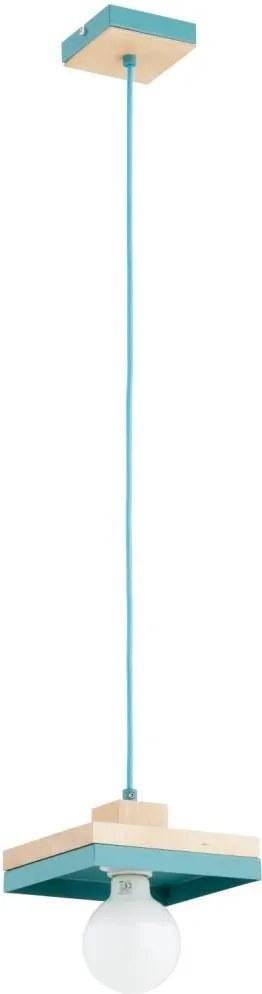 Lustră pe cablu MIKO 1xE27/15W/230V verde mentă/bej