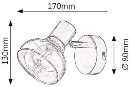 Rabalux 5546 - Aplică perete HOLLY 1xE14/40W/230V auriu