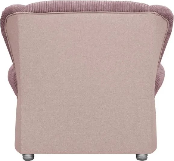 Șezlong roz cu tapițerie din catifea reiată Lord – Ropez