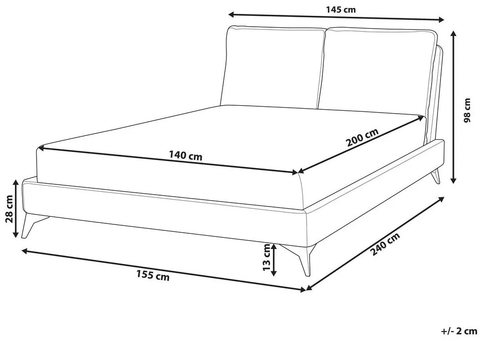Pat matrimonial 140 cm Mellody (bej) (cu somieră). 1081347