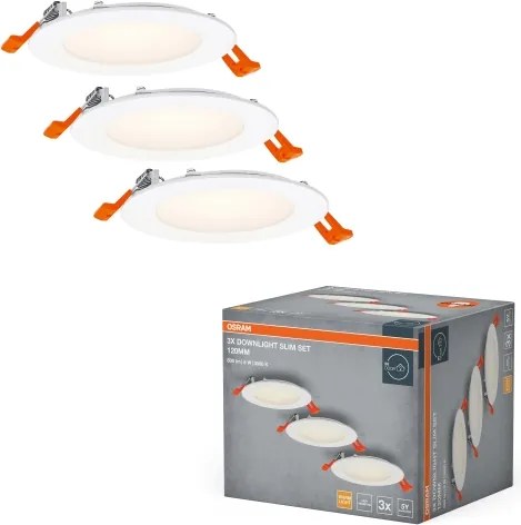 Osram - Set 3x spot LED încastrat, 8W, 230V, 3000K, alb
