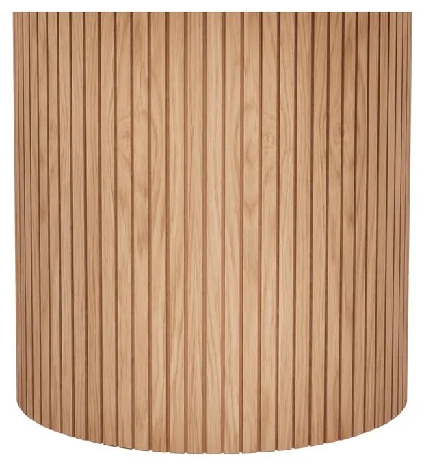 Masă de dining rotundă extensibilă cu aspect de lemn de stejar ø 115 cm Malaga – Bonami Selection