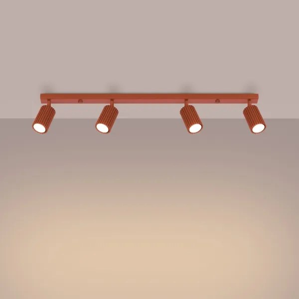 Spot Sollux SL.1641 KARBON 4xGU10/10W/230V roșu