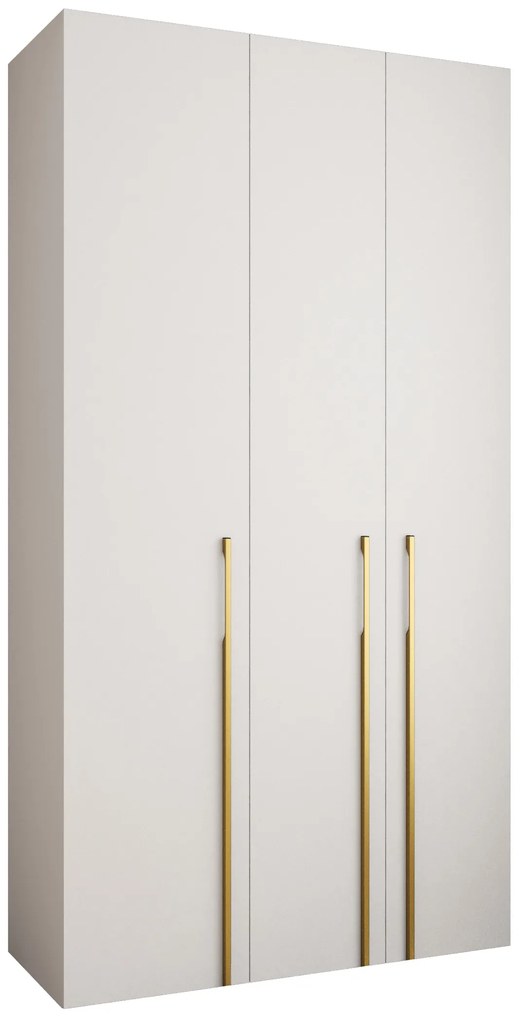 Dulap de haine 130 cm Carmela 50-3 (alb + Auriu). 1126778