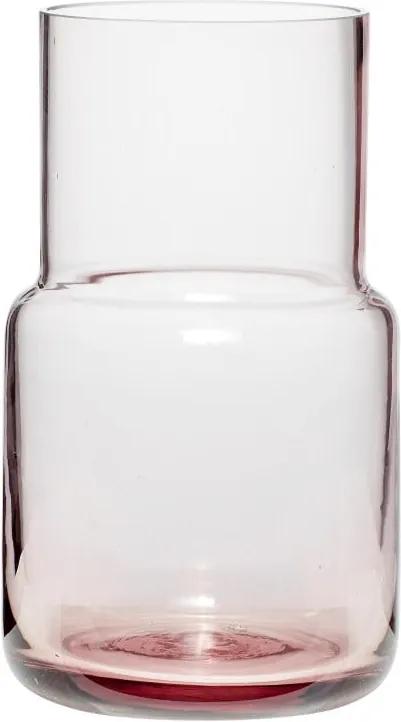 Vază din sticlă Hübsch Alstromeria, roz