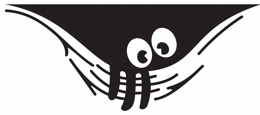 Sticker decorativ perete curious eyes, 50x20 cm, negru