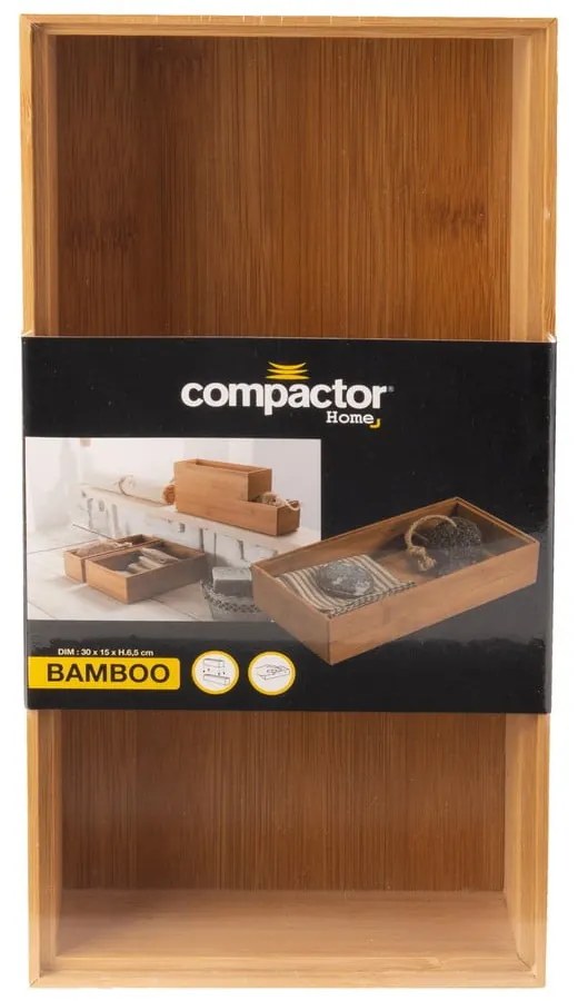 Organizator din bambus Compactor, 22,5 x 15 x 6,35 cm