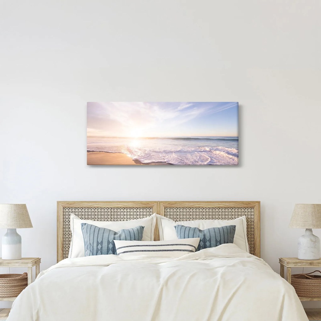 Tablou cu plaja cu nisip (120x50 cm)