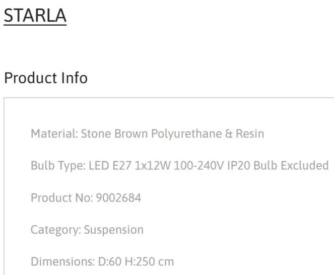 Lustra suspendata design decorativ STARLA NVL-9002684