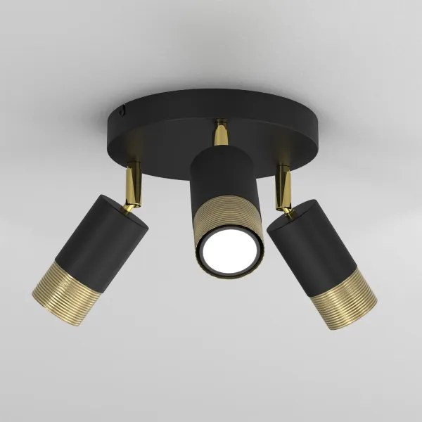 Spot LINK 3xGU10/8W/230V negru/alamă