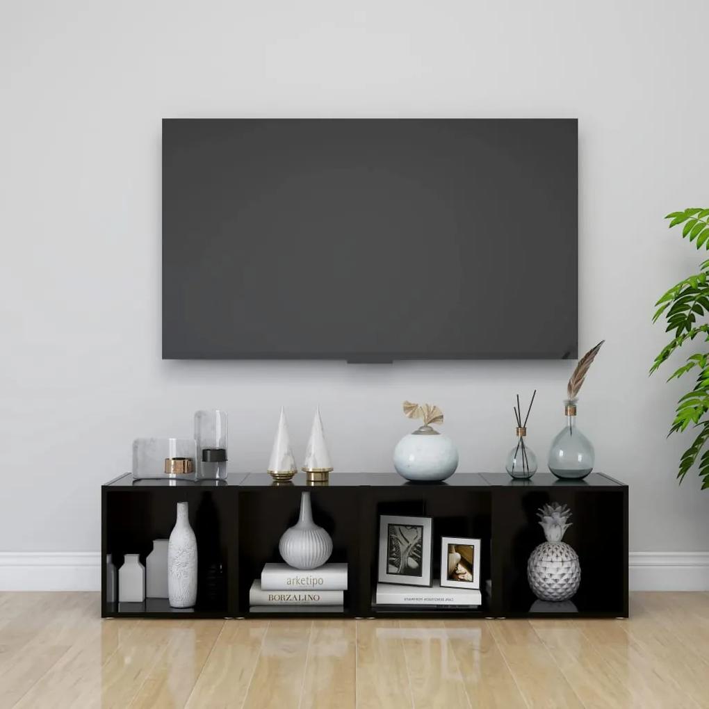 Comoda TV, negru, 37x35x37 cm, PAL 1, Negru