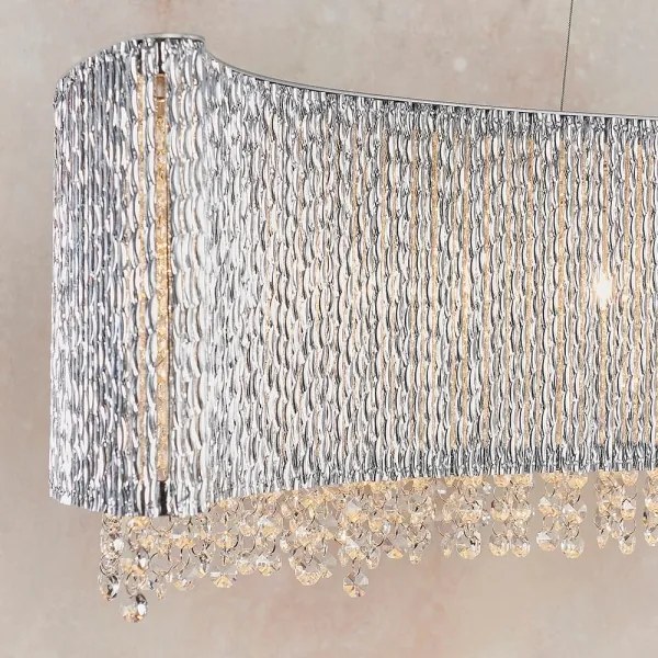 Endon 81979 - Lustră cu cristale GALINA 8xG9/25W/230V, crom lucios, suspendată pe cablu