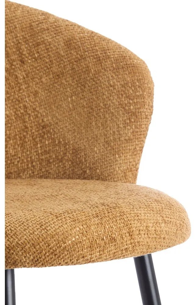 Set de scaune de sufragerie galben ocru 2 buc. din metal Radaja – Light &amp; Living