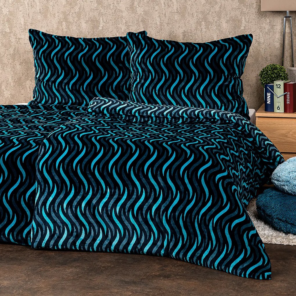 Lenjerie de pat 4Home Wave microflanelă, 160 x 200 cm, 70 x 80 cm