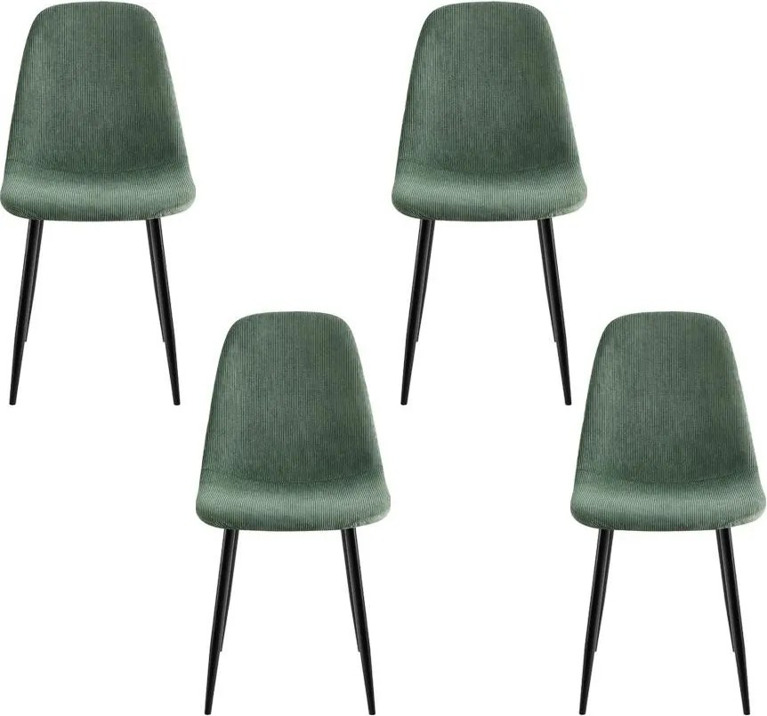 Set 4 scaune de dining AVENBERG RIVA - verde