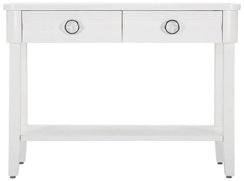Masă consolă albă din lemn masiv de brad 40x110 cm Shine – Mauro Ferretti