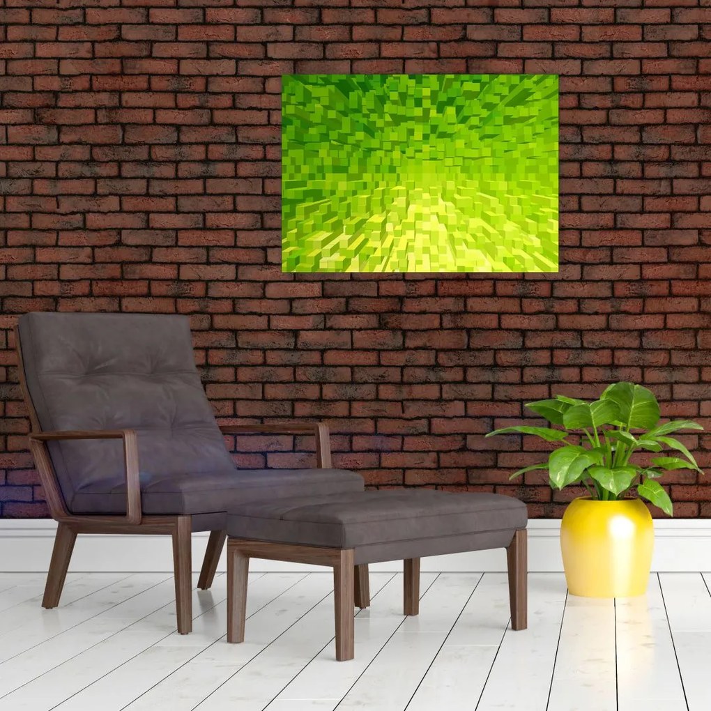 Tabloul cuburilor galbenverzui (70x50 cm)