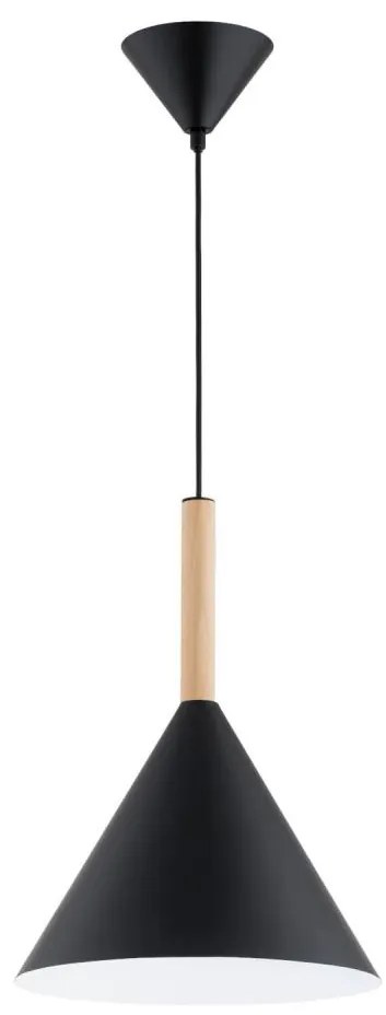 Lustră pe cablu FUKS 1xE27/15W/230V negru/bej