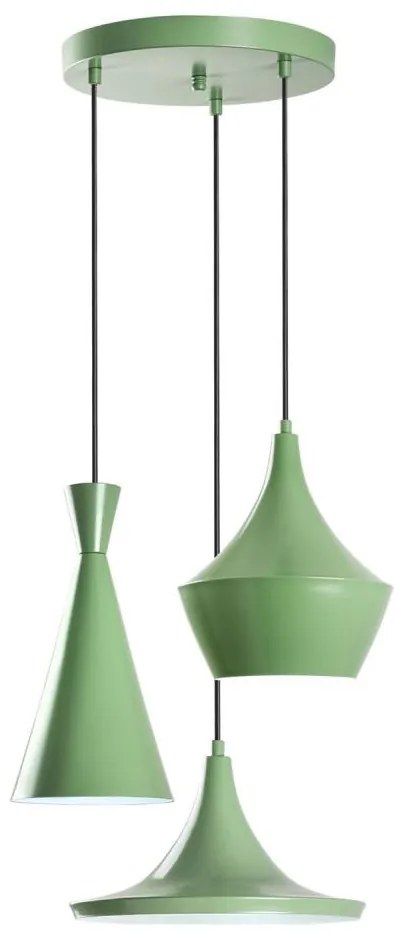 Lustră pe cablu TOM, 3x E27, 40W, 230V, verde