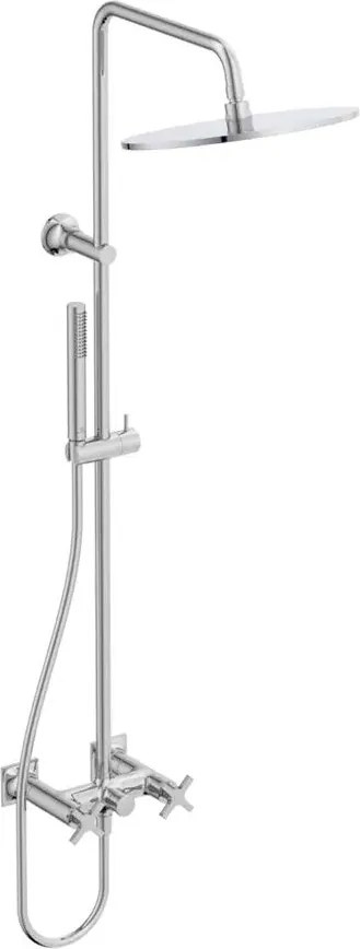 Coloana de dus cu baterie dubla comanda Ideal Standard Atelier Joy Neo cu maner in forma de cruce