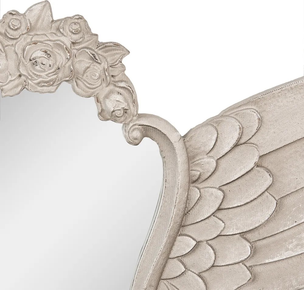 Oglinda de perete, bej, cu aripi decorative, 70x5x35 cm, Wings
