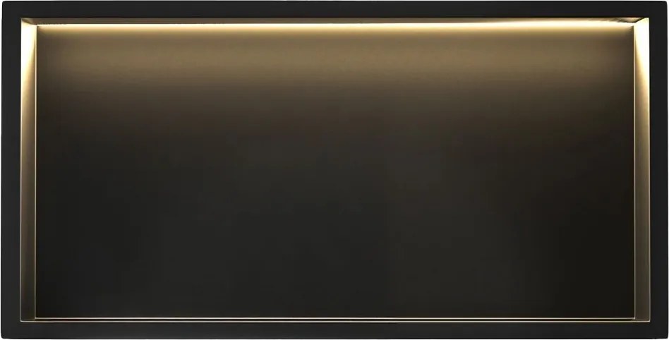 RAFT BAIE INCASTRAT PERETE LED 30x60 black