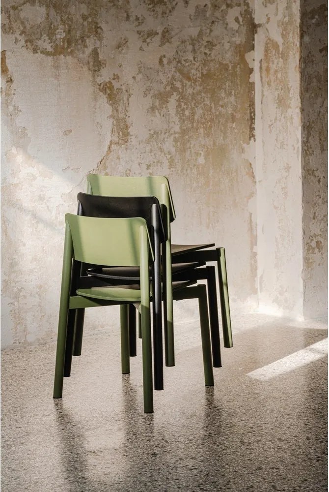 Scaun de dining verde stivuibil Wem – noo.ma